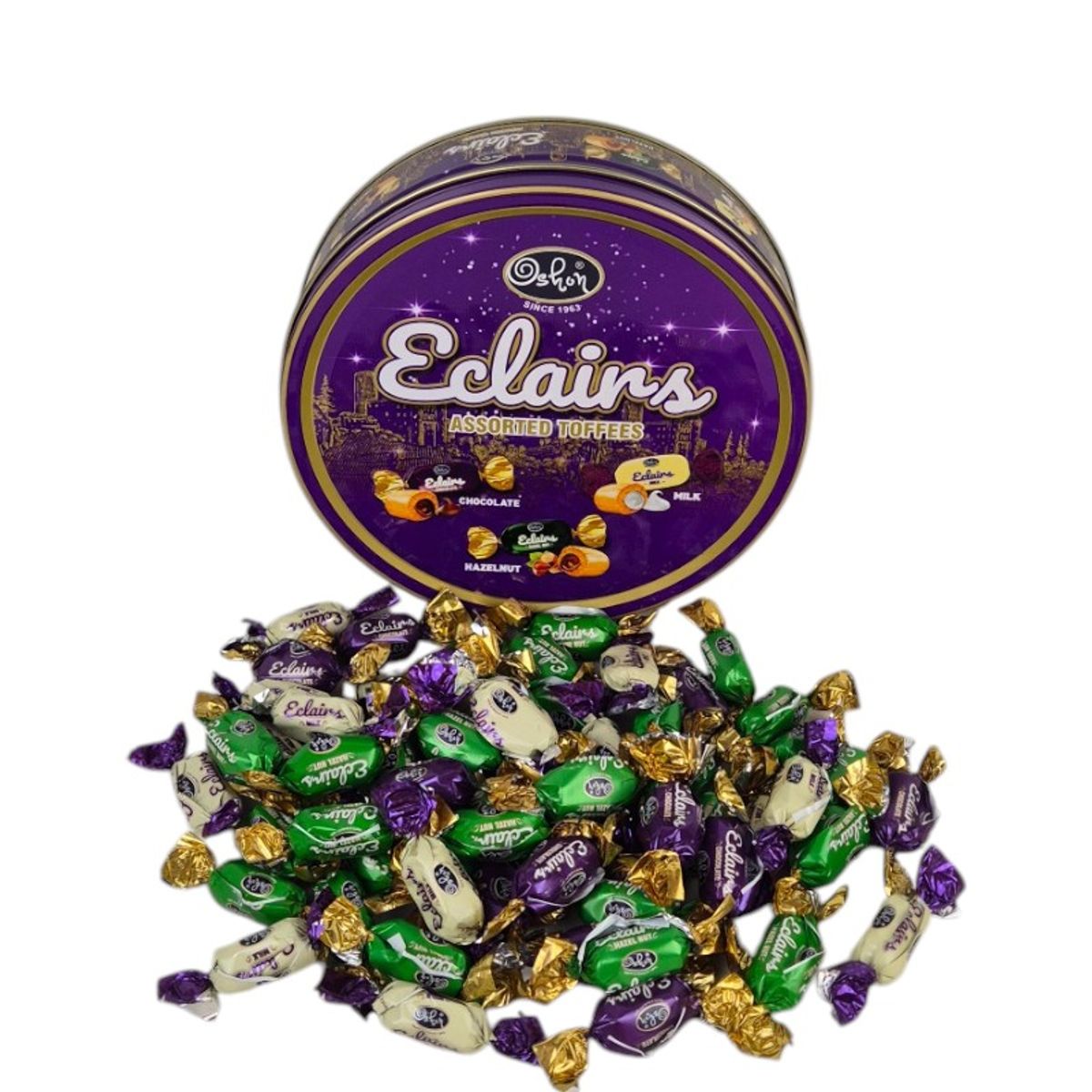 ECLAIRS ASSORTED TOFFEES TIN-GIFTBOX 450G