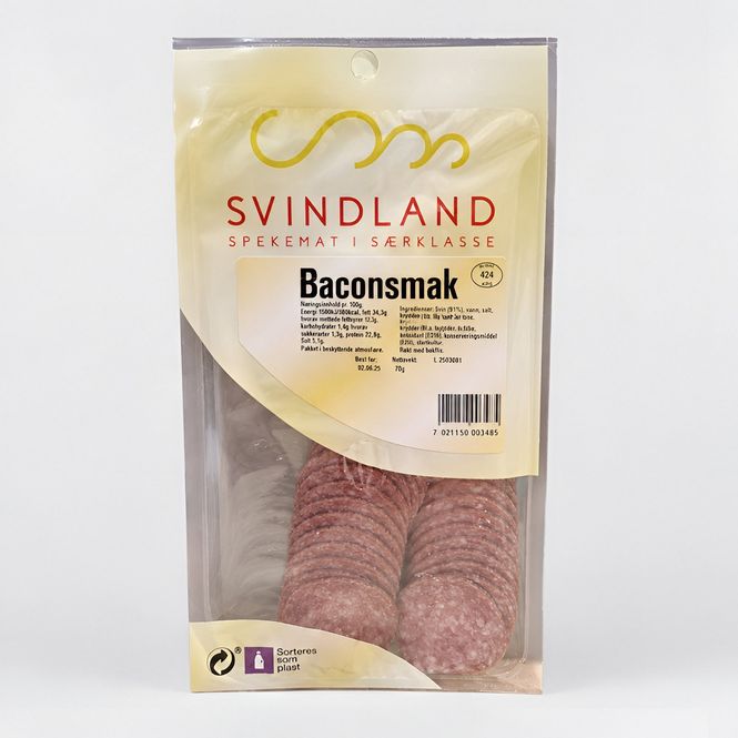 Hovedbilde Baconpølse 70g oppskåret