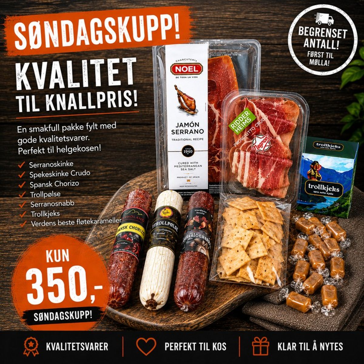 🇳🇴 HEIA NORGE Søndagskupp Helgekos med Spekemat