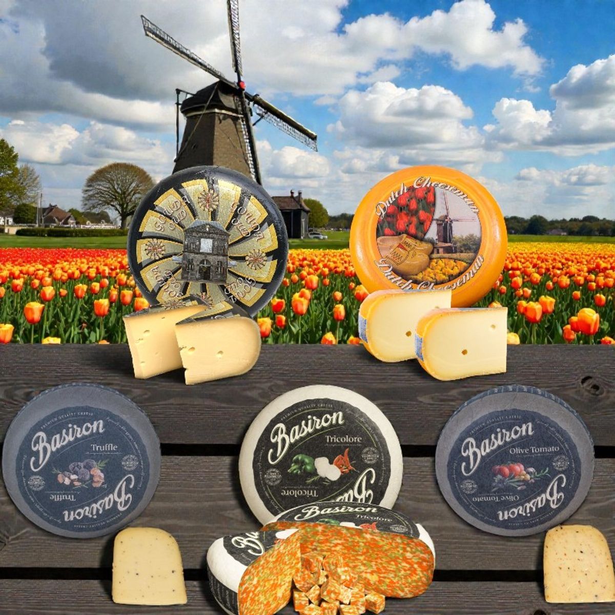  Spekebua Premium Hollandsk Ostepakke – Basiron Smaksost & Vellagret Gouda