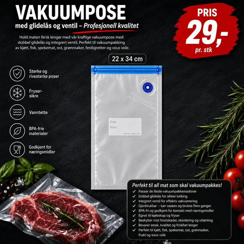 Vakuumpose 22x34 cm