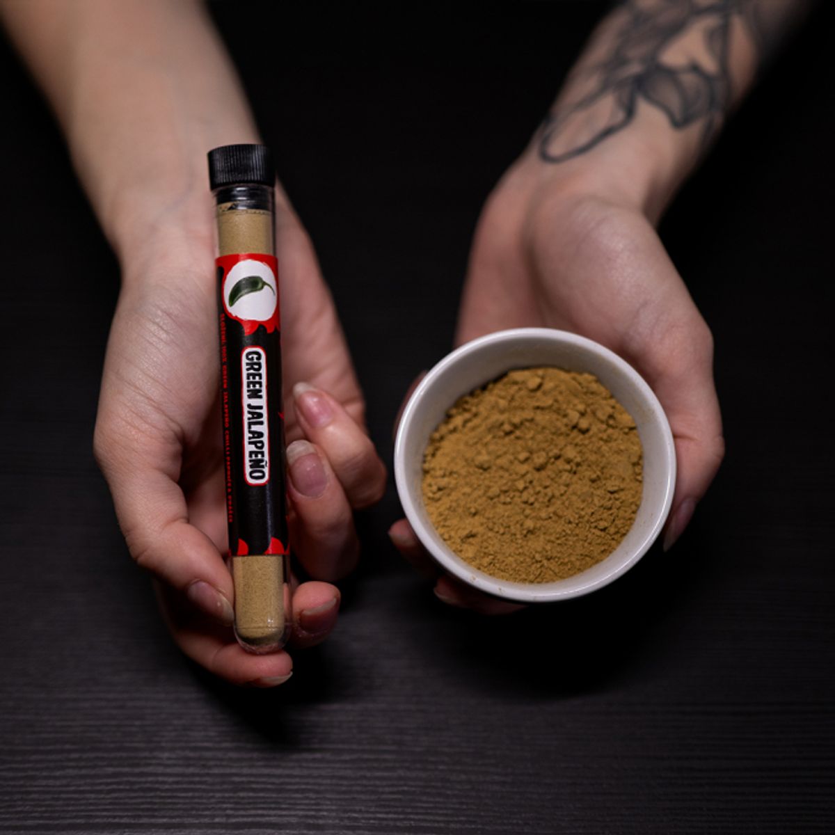 Grønn jalapeño chilli pulver10g