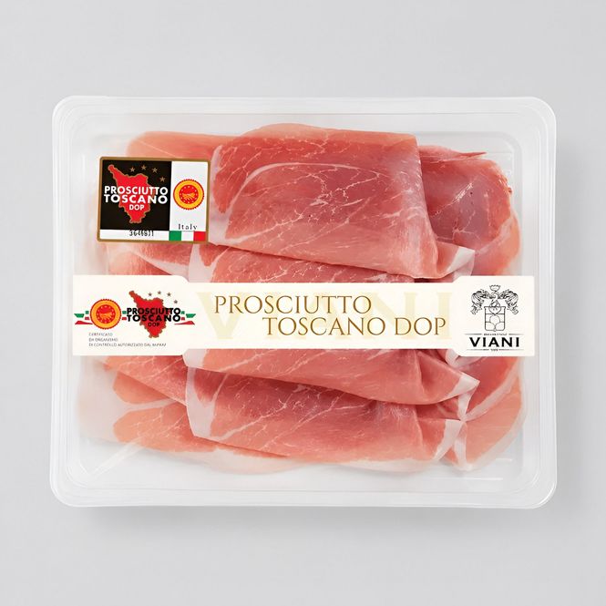 Hovedbilde Prosciutto Toscano DOP oppskåret 100g, Viani (25 ...