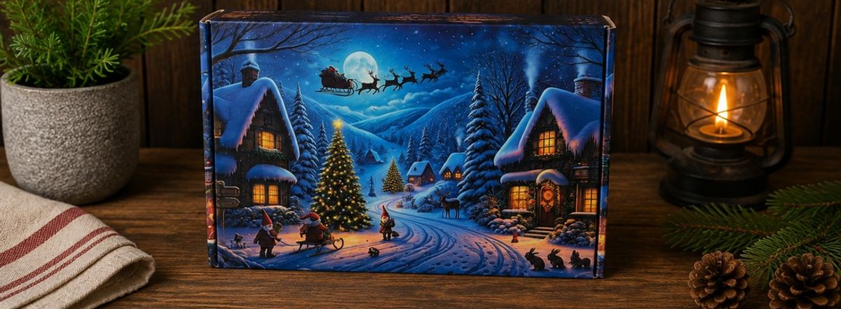 Gaveeske Nisseby (29,6x22x6,5cm)