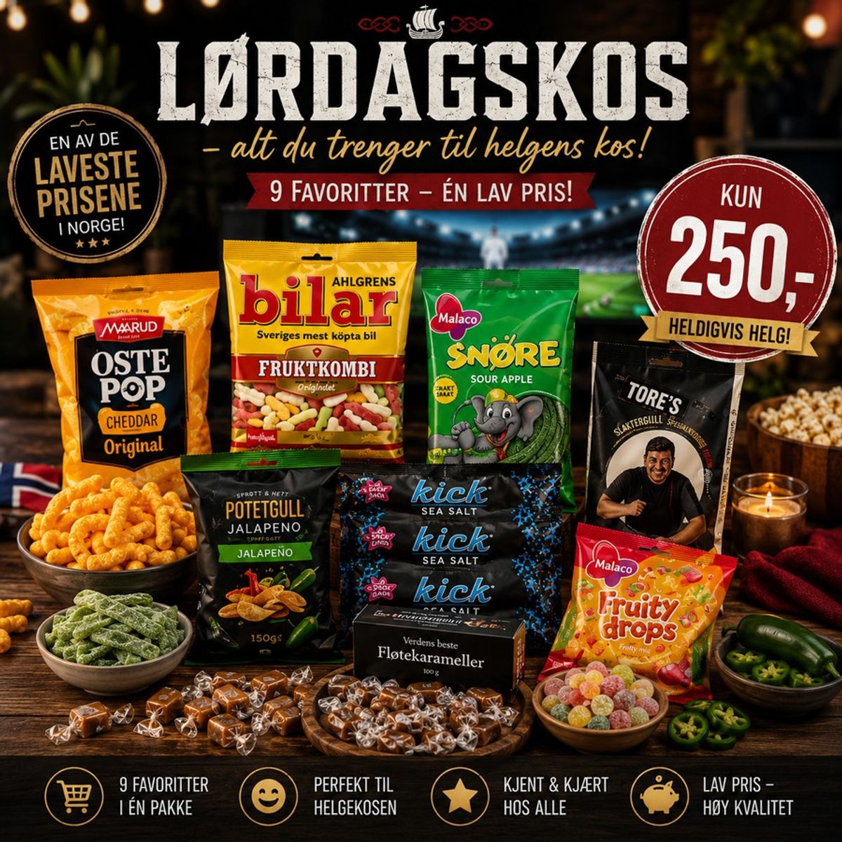 Snackspakke til helgen