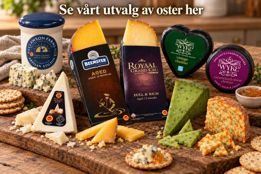 stort utvalg av oster