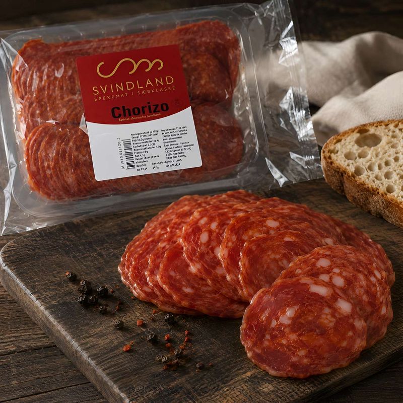 Spansk Chorizo 500g oppskåret